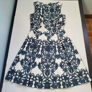 Closet‎ Dress Clothing UK Size 10 Style D1225B Green Brocade Sleeveless Back…